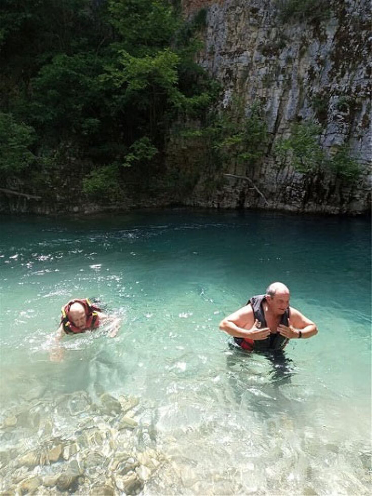 Για ράφτινγκ στον Βοϊδομάτη ποταμό πήγε ο Κώστας Καραμανλής