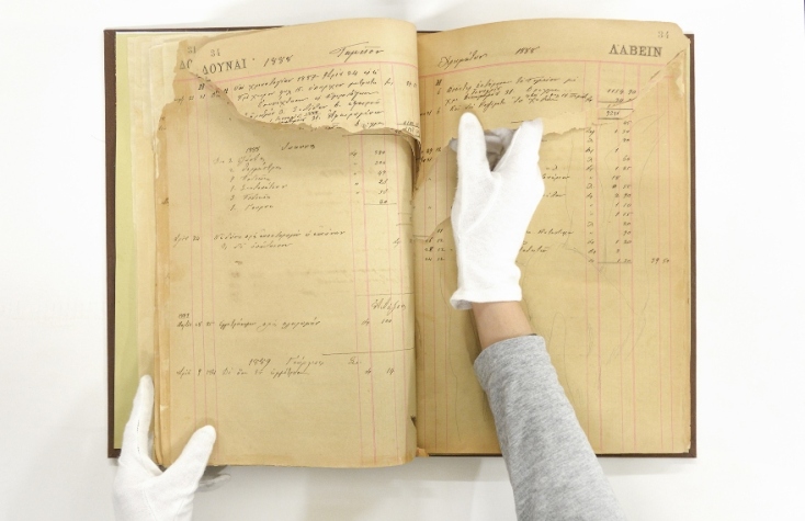 Χαλεπάς, κατάστιχο εργαστηρίου μαρμαρογλυπτικής Ιωάννη Χαλεπά