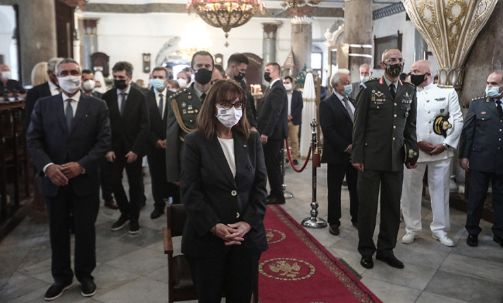 Επίσκεψη της ΠτΔ Αικατερίνης Σακελλαροπούλου στο Καστελόριζο στο πλαίσιο των εορτασμών για την 77η επέτειο για την απελευθτέρωση του νησίου την Κυριακή 13 Σεπτεμβίου 2020 