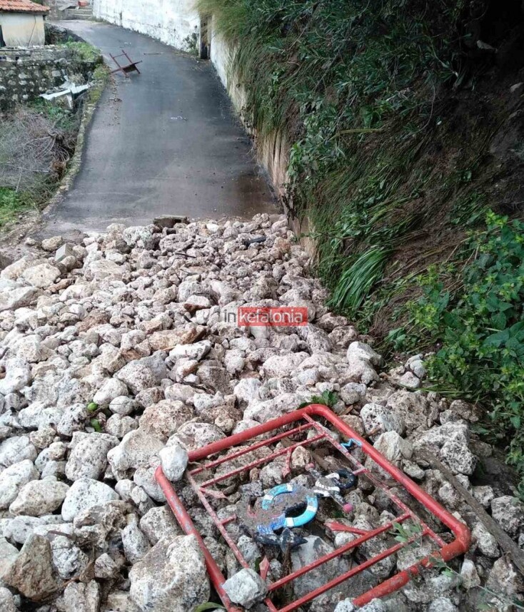 Κεφαλονιά: Εικόνες καταστροφής στον οικισμό Νυφί