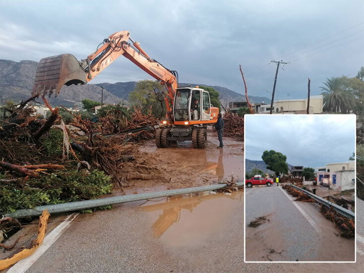 Κινέτα: Εικόνες καταστροφής από την κακοκαιρία