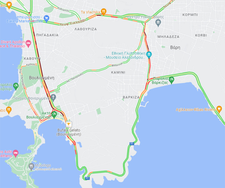 Αυξημένη κίνηση λόγω του τροχαίου σήμερα Κυριακή 1 Μαΐου 2022