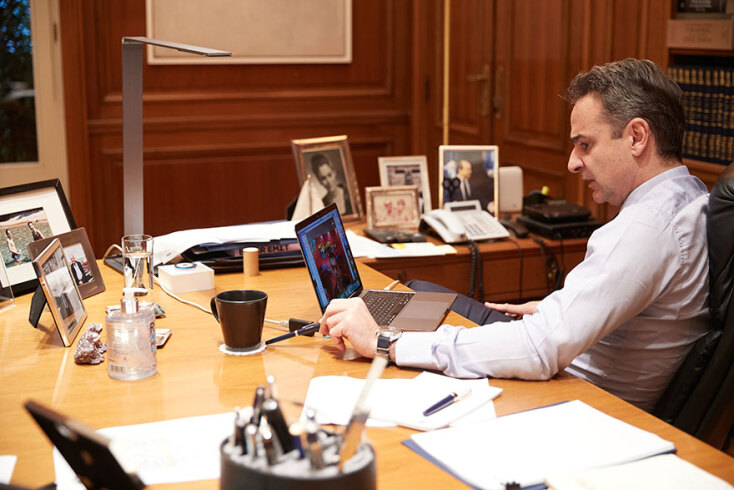 Κορωνοϊός: Με τον Αλέξη Τσίπρα μέσω τηλεδιάσκεψης συνομίλησε ο Κυριάκος Μητσοτάκης