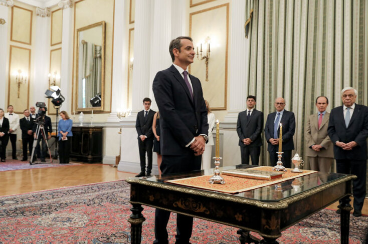 Ο Κυριάκος Μητσοτάκης ορκίστηκε νέος πρωθυπουργός της Ελλάδας