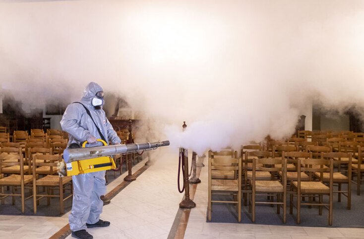 Σαρωτική απολύμανση για κορωνοϊό σε εκκλησίες του Δήμου Νεάπολης-Συκεών