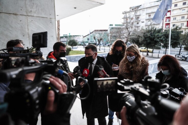 Ο συνήγορος του Δημήτρη Λιγνάδη, Αλέξης Κούγιας, στον Άρειο Πάγο, όπου κατέθεσε τρεις αναφορές κατά του συνόλου των δικαστών και εισαγγελέων που χειρίστηκαν την υπόθεση του εντολέα του, την Τετάρτη 3 Μαρτίου 2021 © EUROKINISSI/ΒΑΣΙΛΗΣ ΡΕΜΠΑΠΗΣ