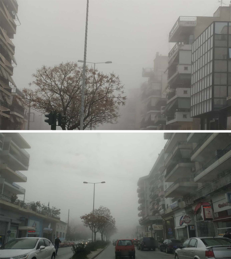 Ομίχλη στη Λάρισα