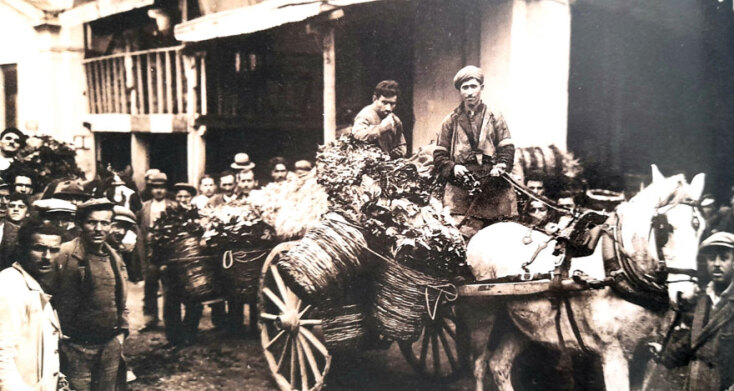 Η Κεντρική Λαχαναγορά στον Κεραμεικό. Από το βιβλίο Η Αθήνα του μεσοπολέμου έκδοση Εμπορικής Τράπεζας της Ελλάδας, Αθήνα 2004