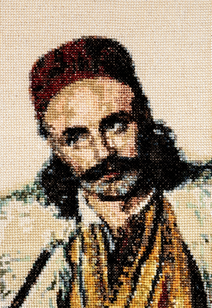 Λουί Ντυπρέ - «Βασίλειος Γούδας». Κέντημα του Σταμάτη Ζάννου