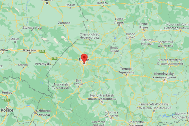 Η πόλη Λβιβ βρίσκεται στη δυτική Ουκρανία