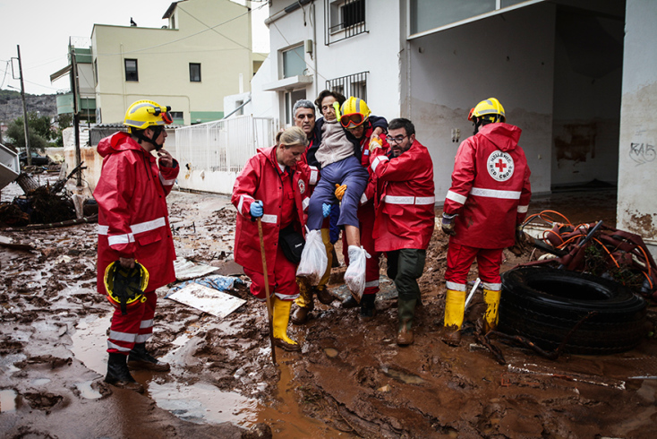 Πλημμύρες στη Μάνδρα