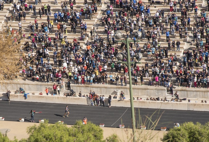 Στιγμιότυπο από αγώνα δρόμου στην Αθήνα