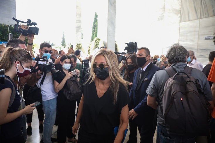 Κηδεία Βοσκόπουλου: Η σύζυγος τού πρωθυπουργού, Μαρέβα Γκραμπόφσκι - Μητσοτάκη