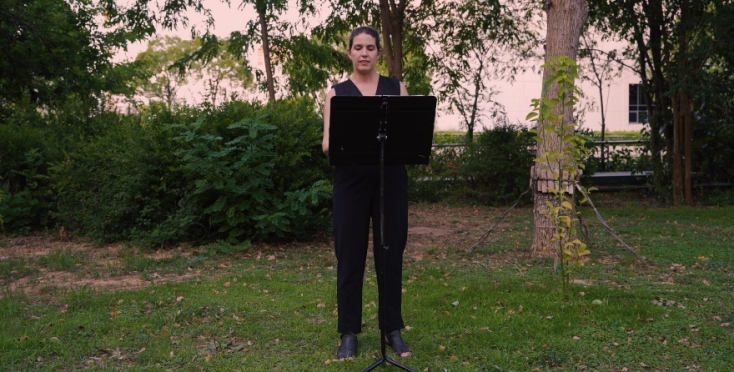 "ReadingInReadingOutA" της Βιργινίας Μαστρογιαννάκη στο Κήπο του Μεγάρου Μουσικής