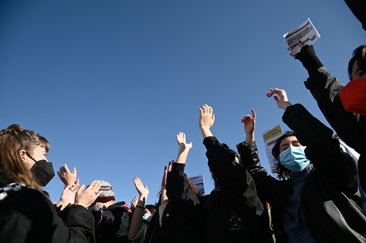 Συγκέντρωση μαθητών στο υπουργείο Παιδείας