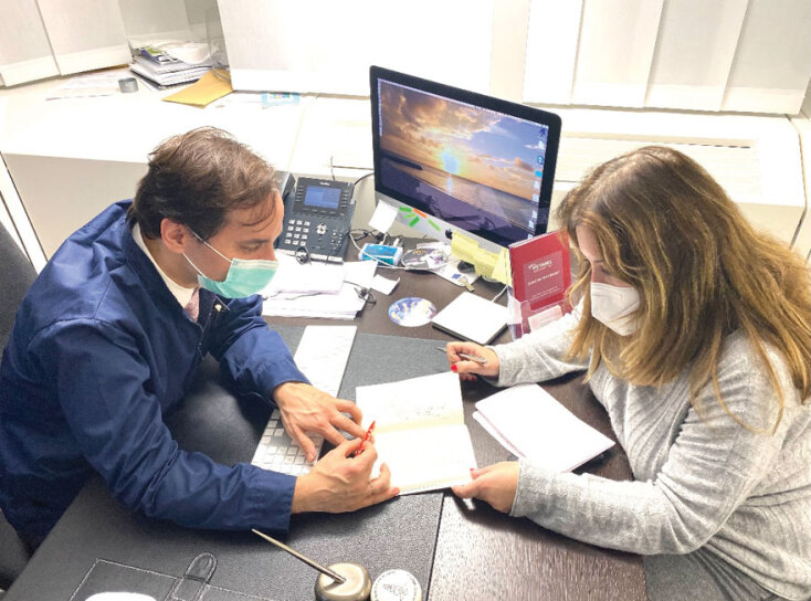 Ο Δημήτρης Σαμαράς με τη δημοσιογράφο Ρούλα Παππά -Σουλούνια 