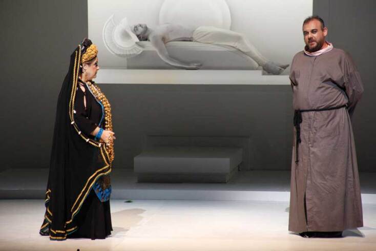 Νίκος Κυπουργός, Λένα Κιτσοπούλου, «Μήδεια» του Μποστ, Εθνική Λυρική Σκηνή, ΚΠΙΣΝ © Gerasimos Domenikos