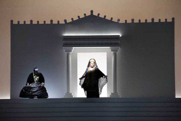 Νίκος Κυπουργός, Λένα Κιτσοπούλου, «Μήδεια» του Μποστ, Εθνική Λυρική Σκηνή, ΚΠΙΣΝ © Gerasimos Domenikos