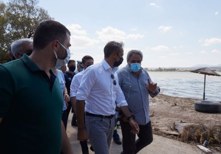 Στην Εύβοια ο Κυριάκος Μητσοτάκης 