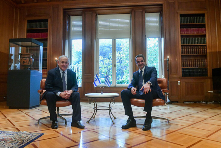 Ο Κυριάκος Μητσοτάκης υποδέχτηκε στο Μέγαρο Μαξίμου τον πρωθυπουργό του Ισραήλ Μπενιαμίν Νετανιάχου