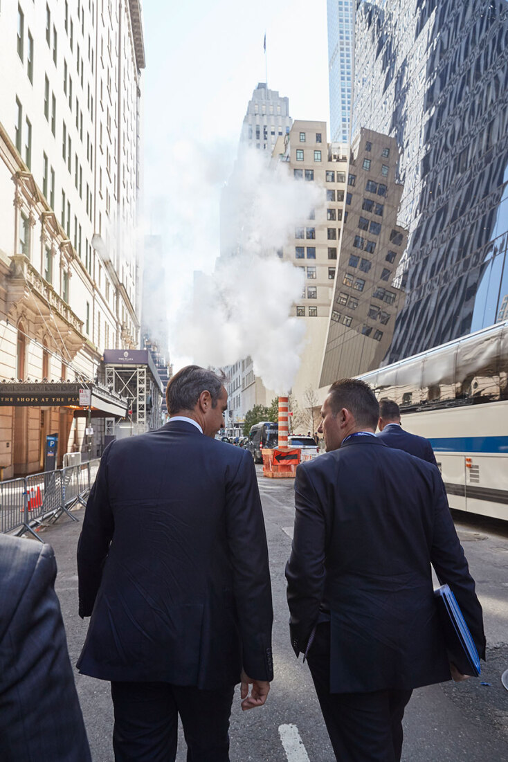 Κυριάκος Μητσοτάκης και Στέλιος Πέτσας στη Νέα Υόρκη