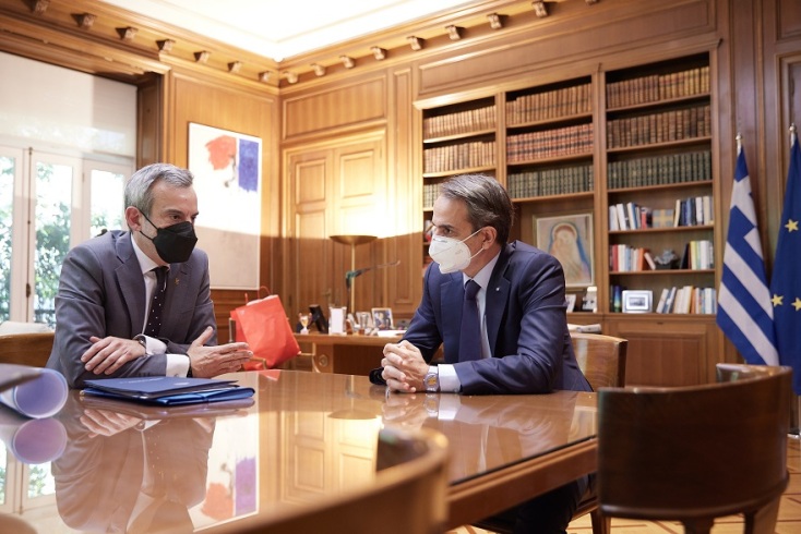 Συνάντηση Κυριάκου Μητσοτάκη με τον Κωνσταντίνο Ζέρβα