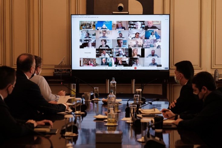 Ο πρωθυπουργός Κυριάκος Μητσοτάκης στη συνεδρίαση της Κ.Ο. της ΝΔ 