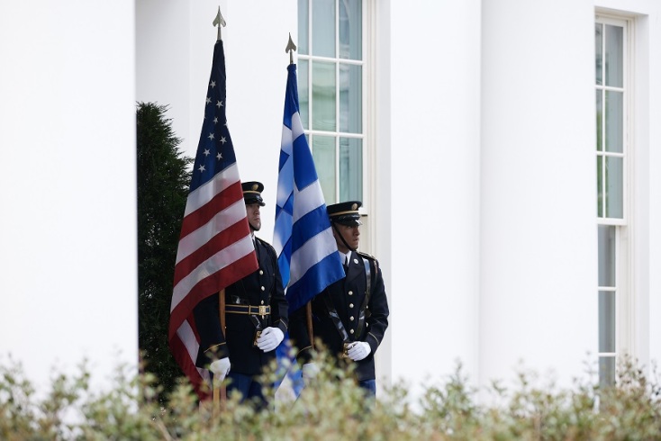 Υποδοχη του Κυριάκου Μητσοτάκη στον Λευκό Οίκο