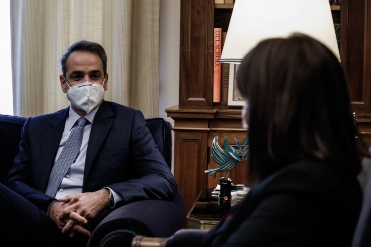 Συνάντηση Κυριάκου Μητσοτάκη με την ΠτΔ, Κατερίνα Σακελλαροπούλου 