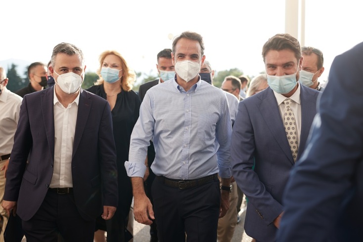 Ο πρωθυπουργός Κυριάκος Μητσοτάκης στο Γενικό Νοσοκομείο Χαλκίδας