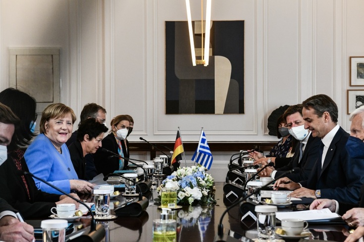 ΣΥΝΑΝΤΗΣΗ ΤΟΥ ΠΡΩΘΥΠΟΥΡΓΟΥ ΚΥΡ. ΜΗΤΣΟΤΑΚΗ ΜΕ ΤΗΝ ΚΑΓΚΕΛΑΡΙΟ ΤΗΣ ΓΕΡΜΑΝΙΑΣ Α. ΜΕΡΚΕΛ (ΤΑΤΙΑΝΑ ΜΠΟΛΑΡΗ/EUROKINISSI)