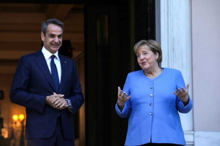 ΣΥΝΑΝΤΗΣΗ ΤΟΥ ΠΡΩΘΥΠΟΥΡΓΟΥ ΚΥΡ. ΜΗΤΣΟΤΑΚΗ ΜΕ ΤΗΝ ΚΑΓΚΕΛΑΡΙΟ ΤΗΣ ΓΕΡΜΑΝΙΑΣ Α. ΜΕΡΚΕΛ (ΤΑΤΙΑΝΑ ΜΠΟΛΑΡΗ/EUROKINISSI)