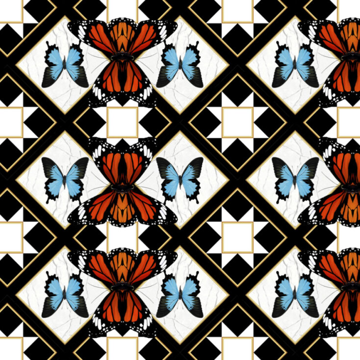 Στιγμιότυπο απ΄το animation που σχεδίασε η Ειρήνη Βιανέλλη για την καμπάνια της Mary Katrantzou