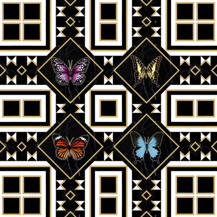 Στιγμιότυπο απ΄το animation που σχεδίασε η Ειρήνη Βιανέλλη για την καμπάνια της Mary Katrantzou