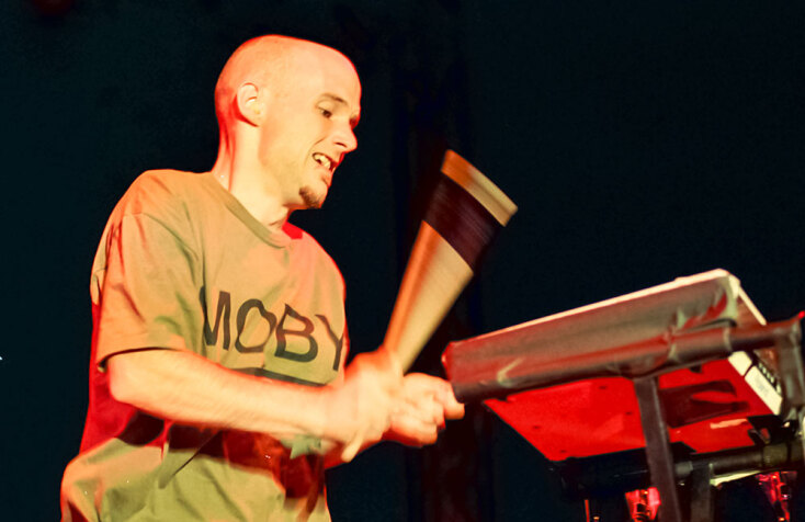 Στιγμιότυπο από τη συναυλία του Moby στην Αθήνα, 1996, Rock Of Gods Festival