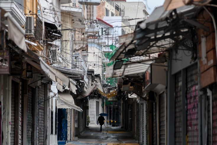 Έρημοι δρόμοι στην Αθήνα