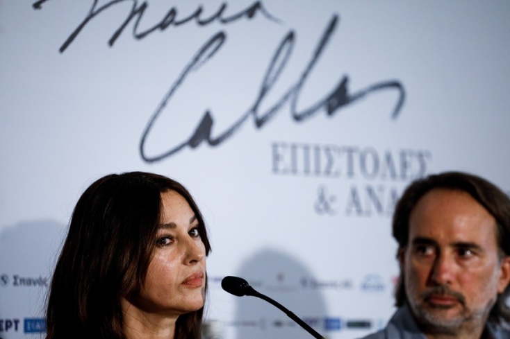 Η ηθοποιός Μóνικα Μπελούτσι σε συνέντευξη Τύπου με αφορμή την παράσταση «Μαρία Κάλλας: επιστολές και αναμνήσεις» που θα παρουσιαστεί στο Ηρώδειο