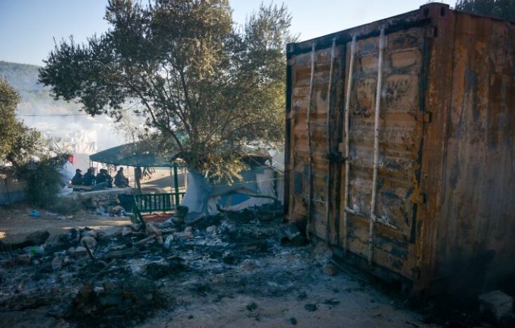 Φωτιά στη Μόρια 