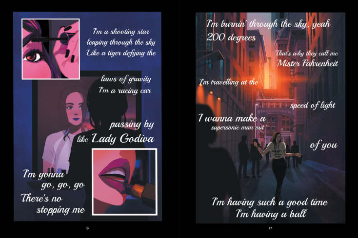 Εικονογράφηση από το κόμικ Μουσικά Καρέ