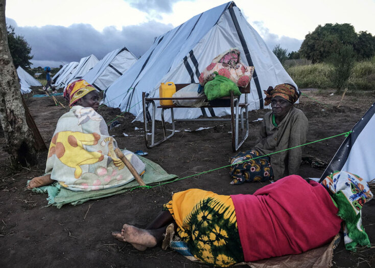 Καταυλισμός πλημμυροπαθών στη Μοζαμβίκη