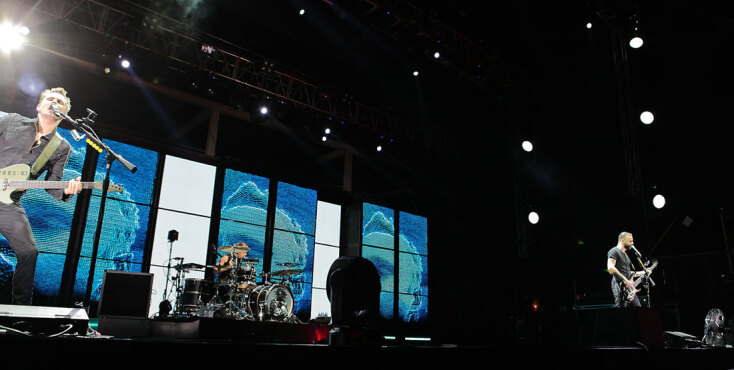 Στιγμιότυπο από τη συναυλία των Muse στην Αθήνα το 2016