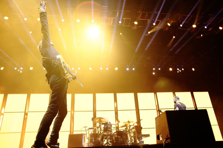 Στιγμιότυπο από τη συναυλία των Muse στην Αθήνα το 2016