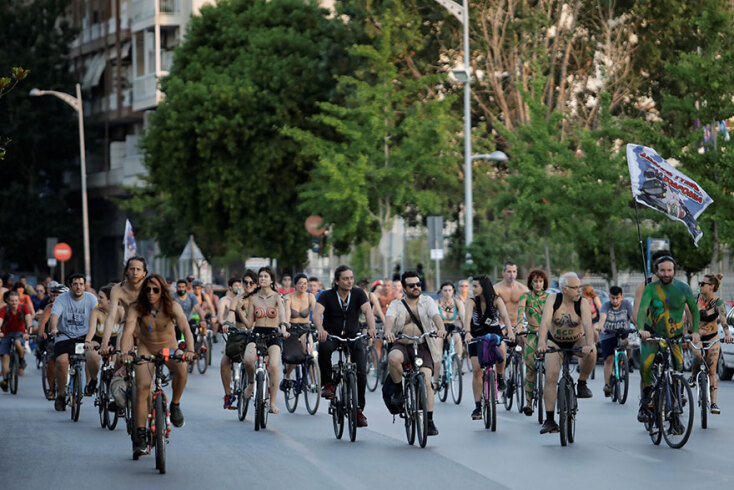 12η Διεθνής Γυμνή Ποδηλατοδρομία στη Θεσσαλονίκη