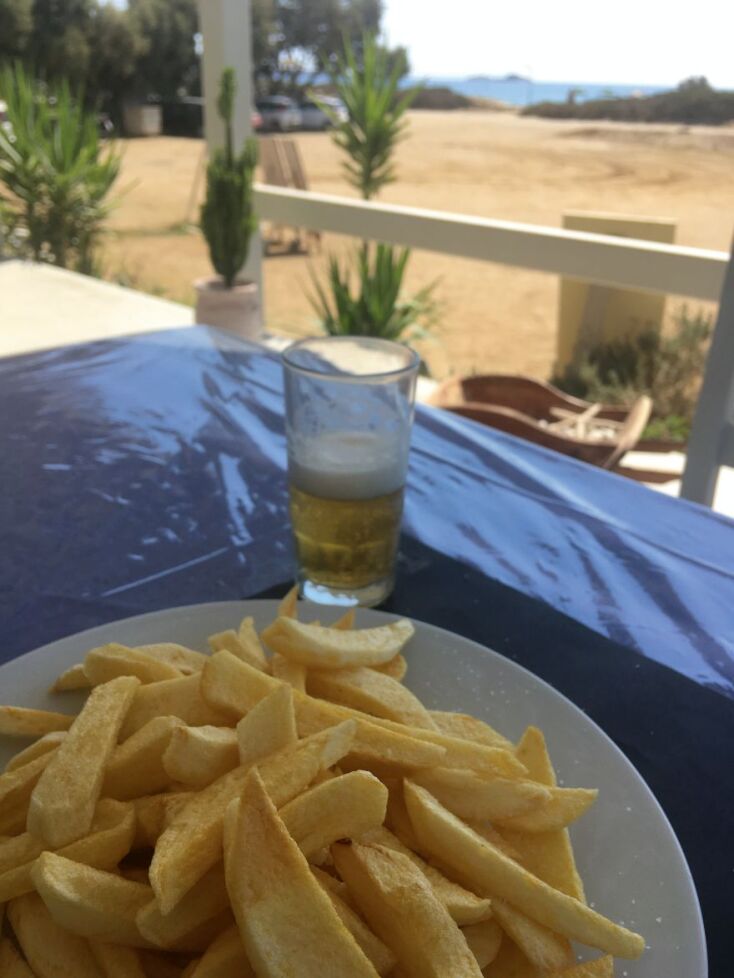 Τηγανιτές πατάτες στη Νάξο