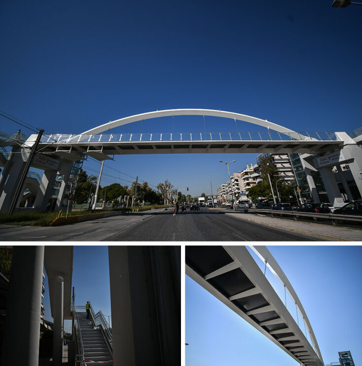 Η νέα πεζογέφυρα στον Άλιμο οδηγεί άμεσα και με ασφάλεια κατοίκους και επισκέπτες στο παραλιακό μέτωπο