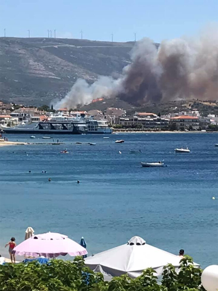 Φωτιά στα Νέα Στύρα στην Εύβοια