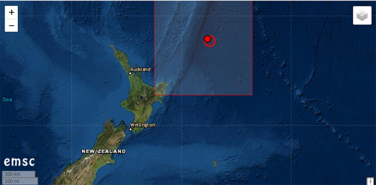 Ισχυρός σεισμός 7,3R βορειοανατολικά της Νέας Ζηλανδίας