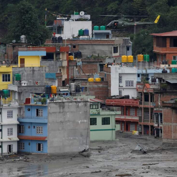 Οι μουσώνες πλυμμήρισαν την περιοχή του Μπουτάν©Twitter/@NayonSorkarBD