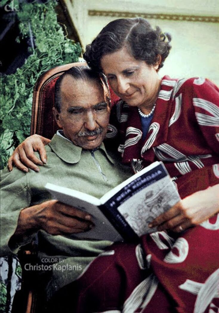 Ο Νίκος και η Ελένη Καζαντζάκη