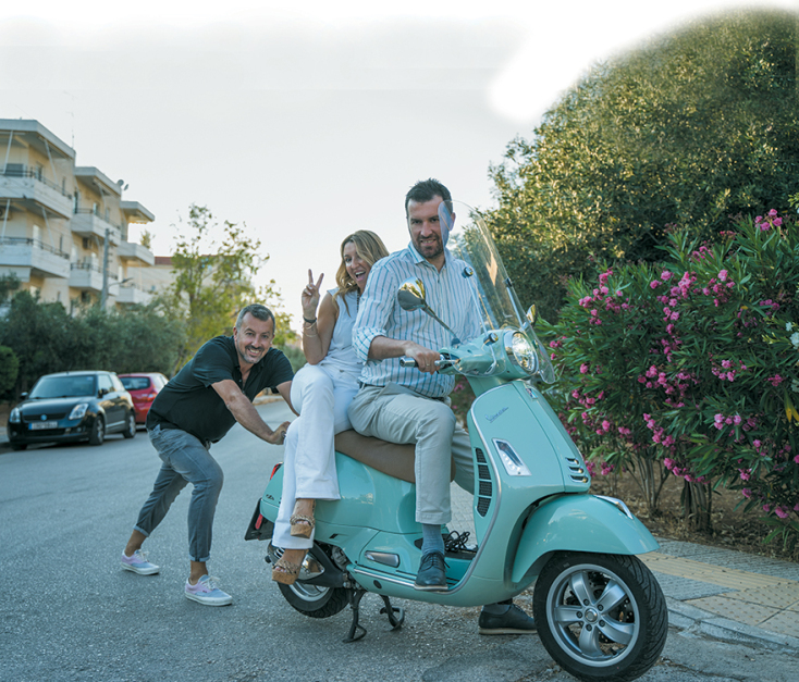 Μάνος Μίχαλος, η Μαρία Τουλιάτου και Νίκος Μίχαλος